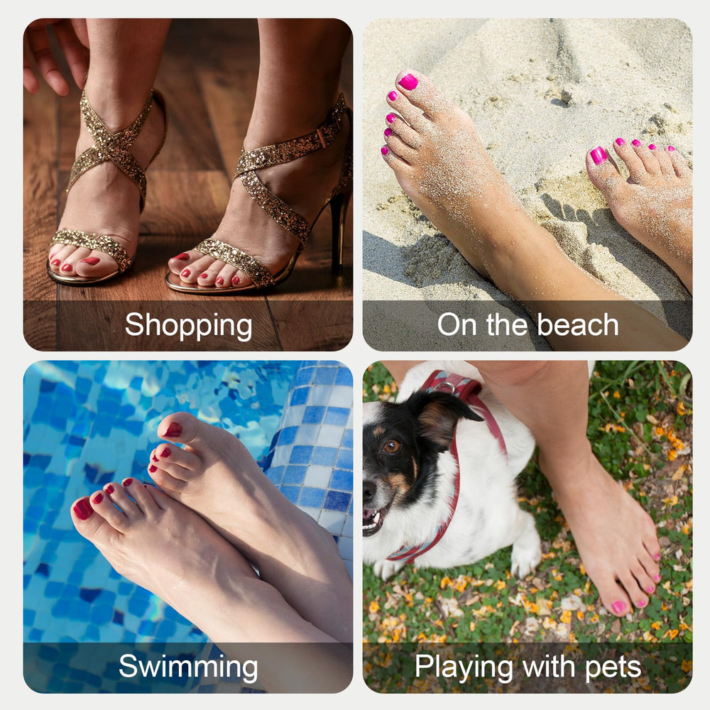 Ideales para verano con sandalias y calzado abierto.