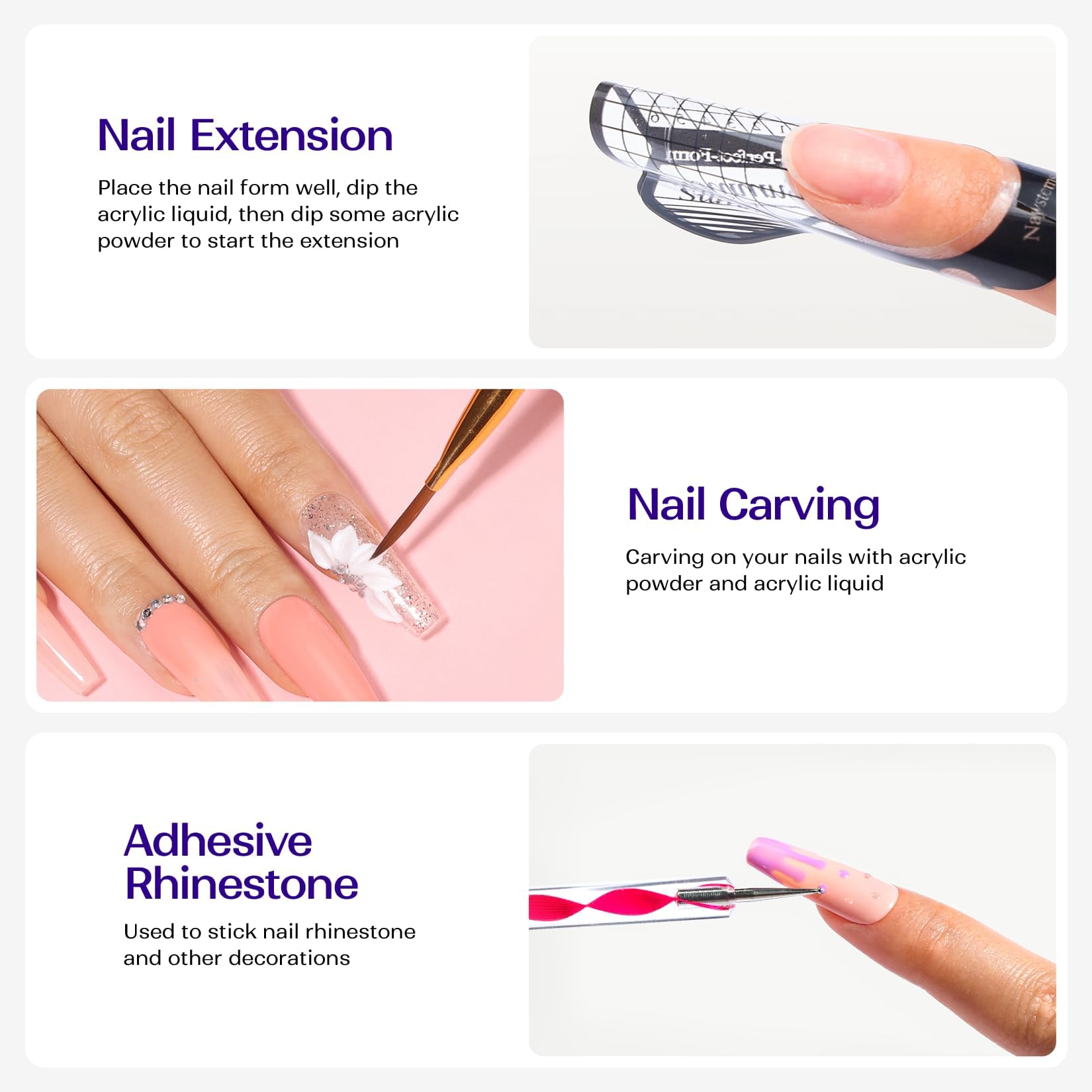 VANSISOS formas uñas: soporte para modelado y remates limpios