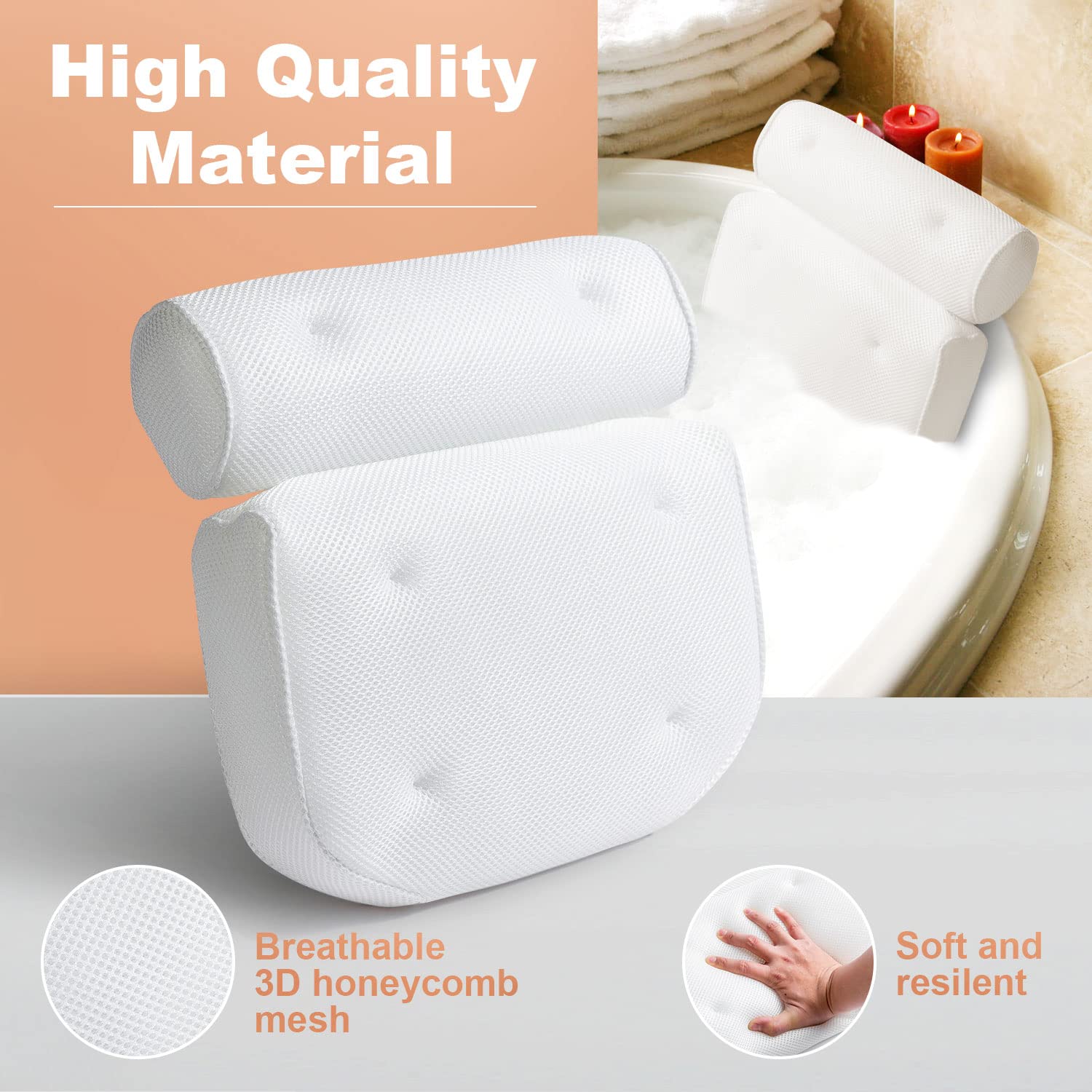 Vanstormy almohada baño secado rápido, siempre lista para el siguiente baño.