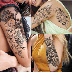 VANTATY tatuaje temporal floral para muñeca, uso diario.