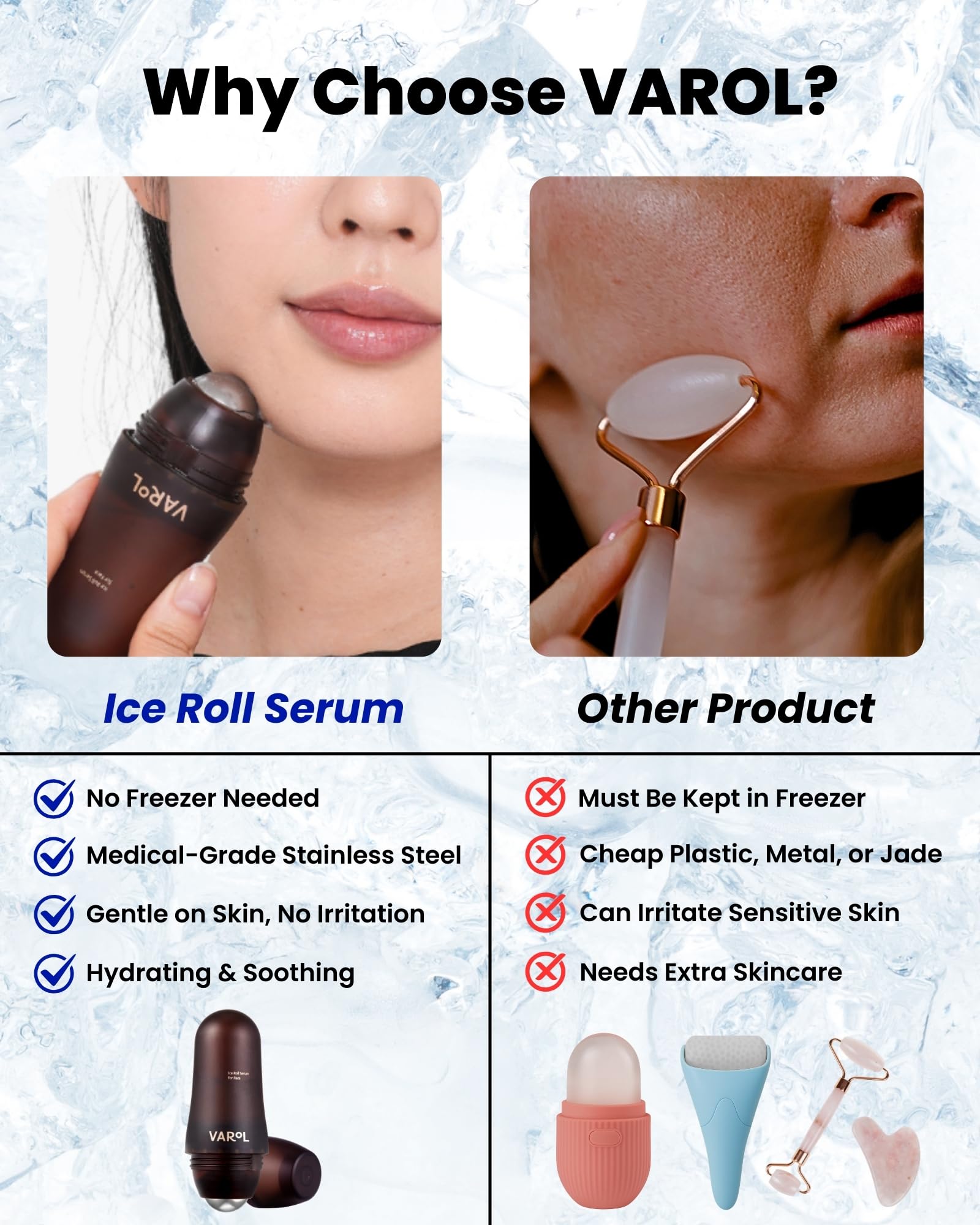 VAROL Ice Roll Serum: rutina diaria simplificada para rostro