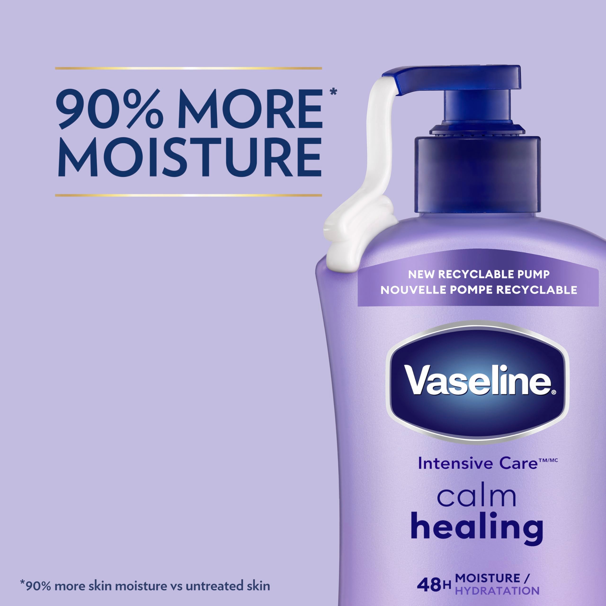 Vaseline Absorción rápida: hidratación duradera sin sensación grasa.