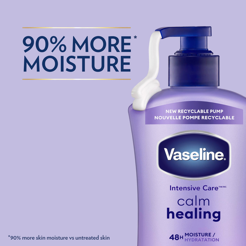 Vaseline Absorción rápida: hidratación duradera sin sensación grasa.