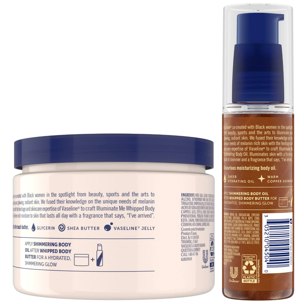 Vaseline Ilumina Me aceite corporal brillo cobre para piel radiante