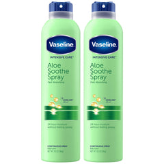 Vaseline Aloe Soothe Spray: paquete de 2, hidratación rápida tras la ducha.