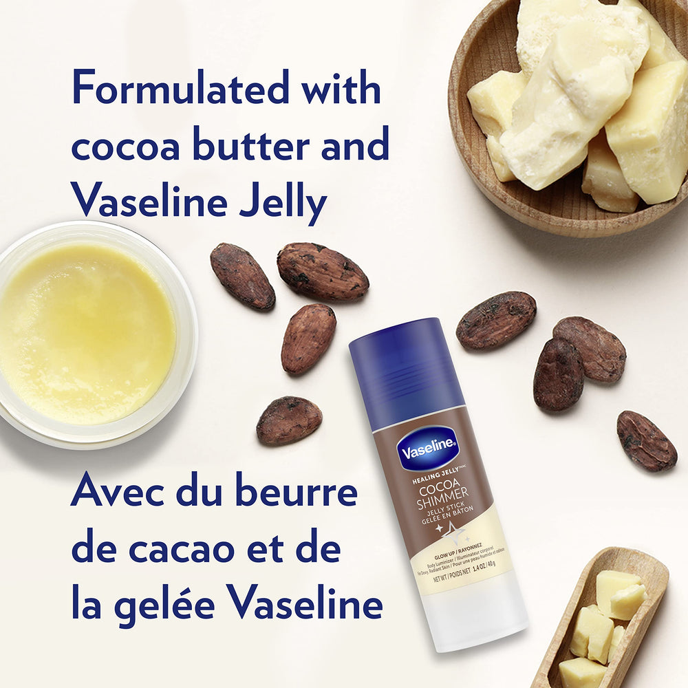 Vaseline Jelly Stick para uso diario, brillo suave en zonas clave.