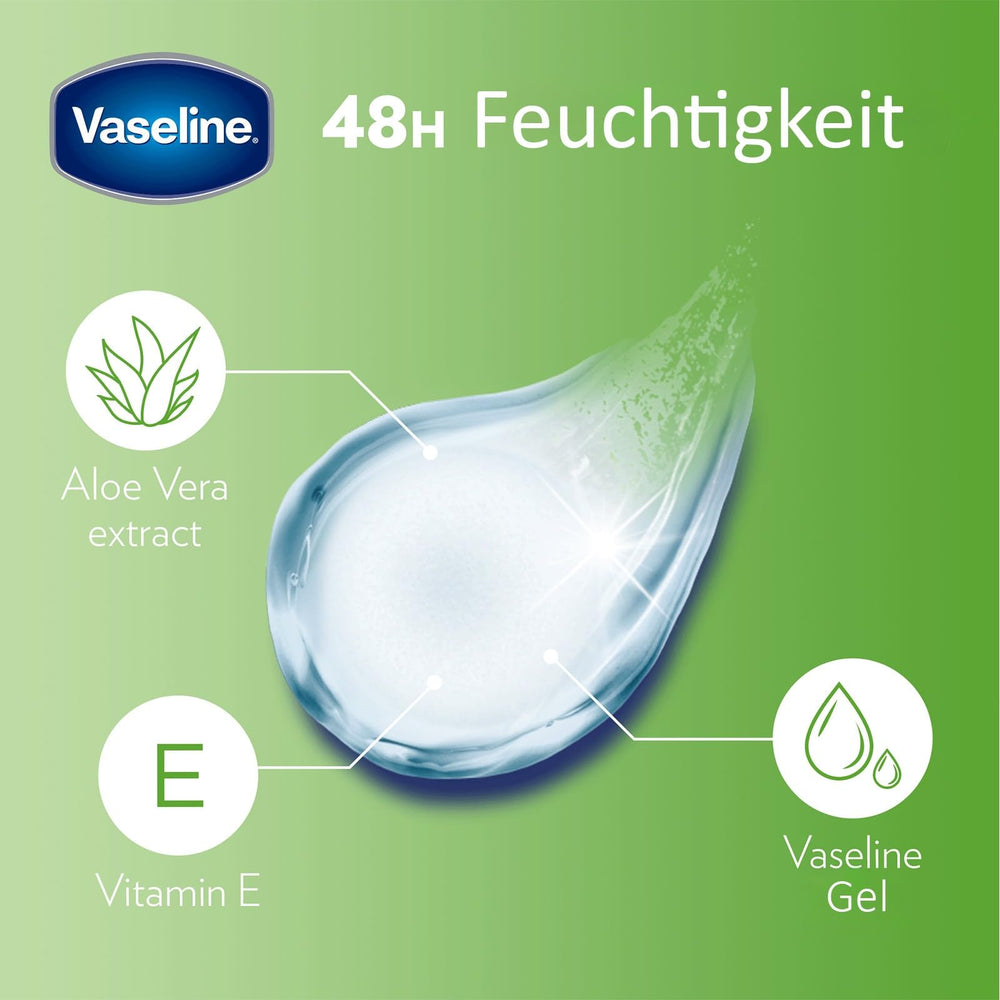 Balsamo labial vaseline aloe vera, aplicacion rapida para retoques