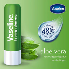 Vaseline aloe vera balsamo labial, hidratacion diaria para labios sensibles
