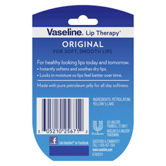 Bálsamo labial oclusivo Vaseline en lata mini para reparación de labios secos.
