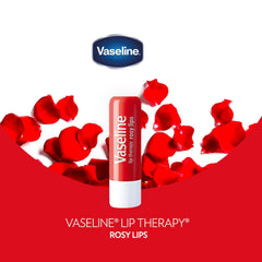 Textura no grasa del bálsamo Vaseline Rosy, aplicación suave