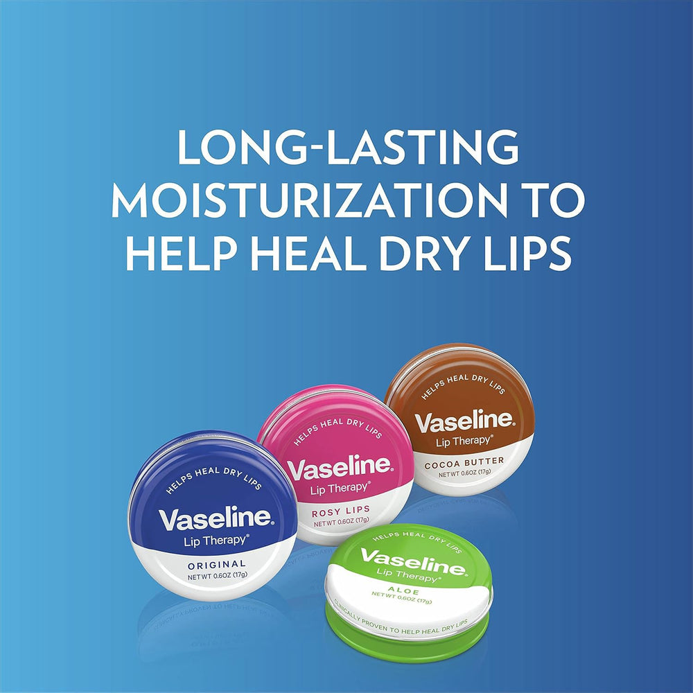 Vaseline Bálsamo Labios Rosados, protección de larga duración para labios secos.