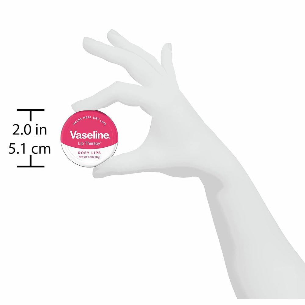 Vaseline Bálsamo Labios Rosados, textura suave para hidratación rápida.