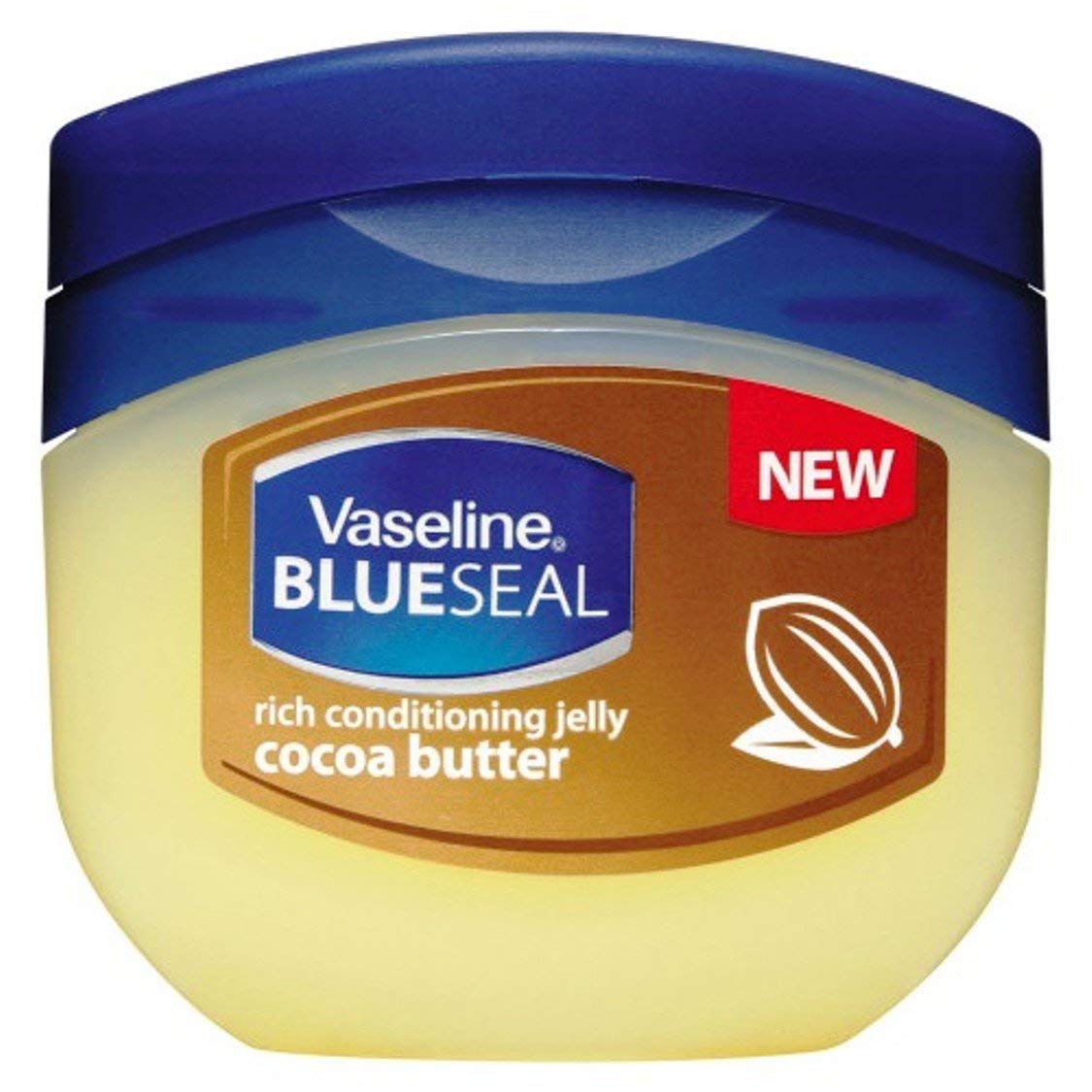 Vaselina Blueseal cacao manteca, frasco de 50 ml para hidratación suave de la piel.