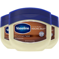 Vaseline Blueseal Jalea Cocoa con manteca ofrece hidratación intensa para la piel seca.