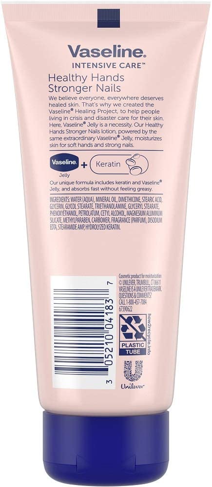 Vaseline Intensive Care crema, absorción rápida y sin grasa para manos.