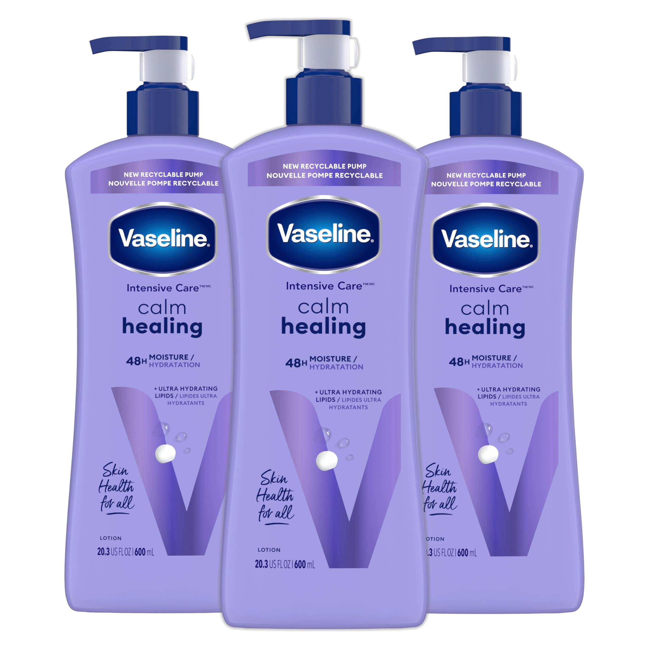 Vaseline Cuidado Intensivo Calmante Curativo Loción: botella para hidratación profunda.
