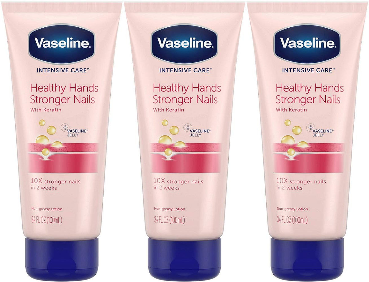 Vaseline para manos: enfoque en manos suaves y uñas fortalecidas.