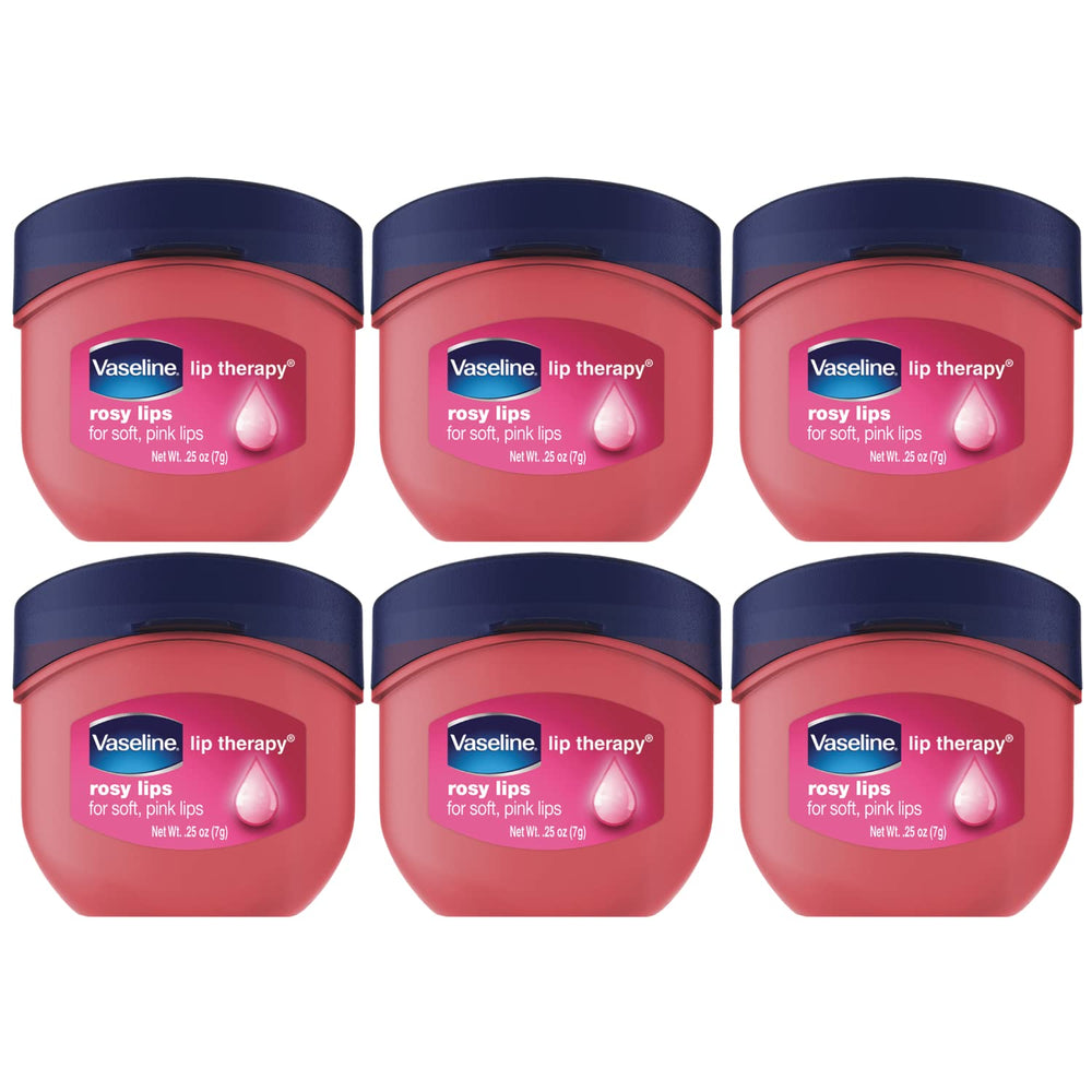 Vaseline Rosy Lips, bálsamo labial en mini tarro, para hidratación rápida.