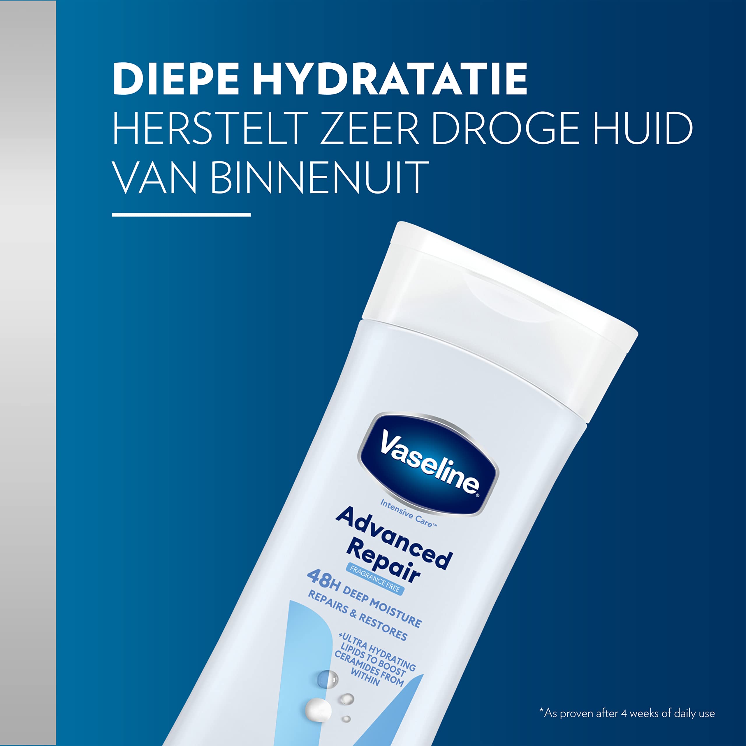 Envase ergonómico de Vaseline 400 ml, práctico y fácil de sostener