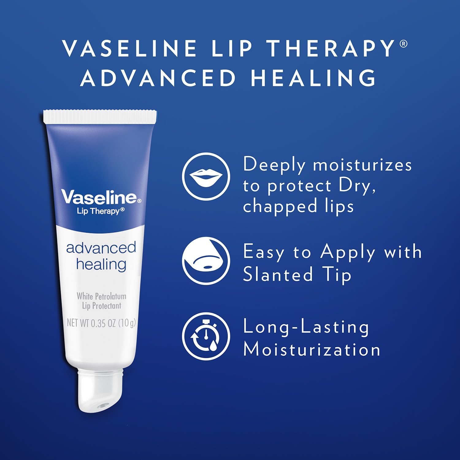 Textura suave y protección diaria para piel y labios de Vaseline.