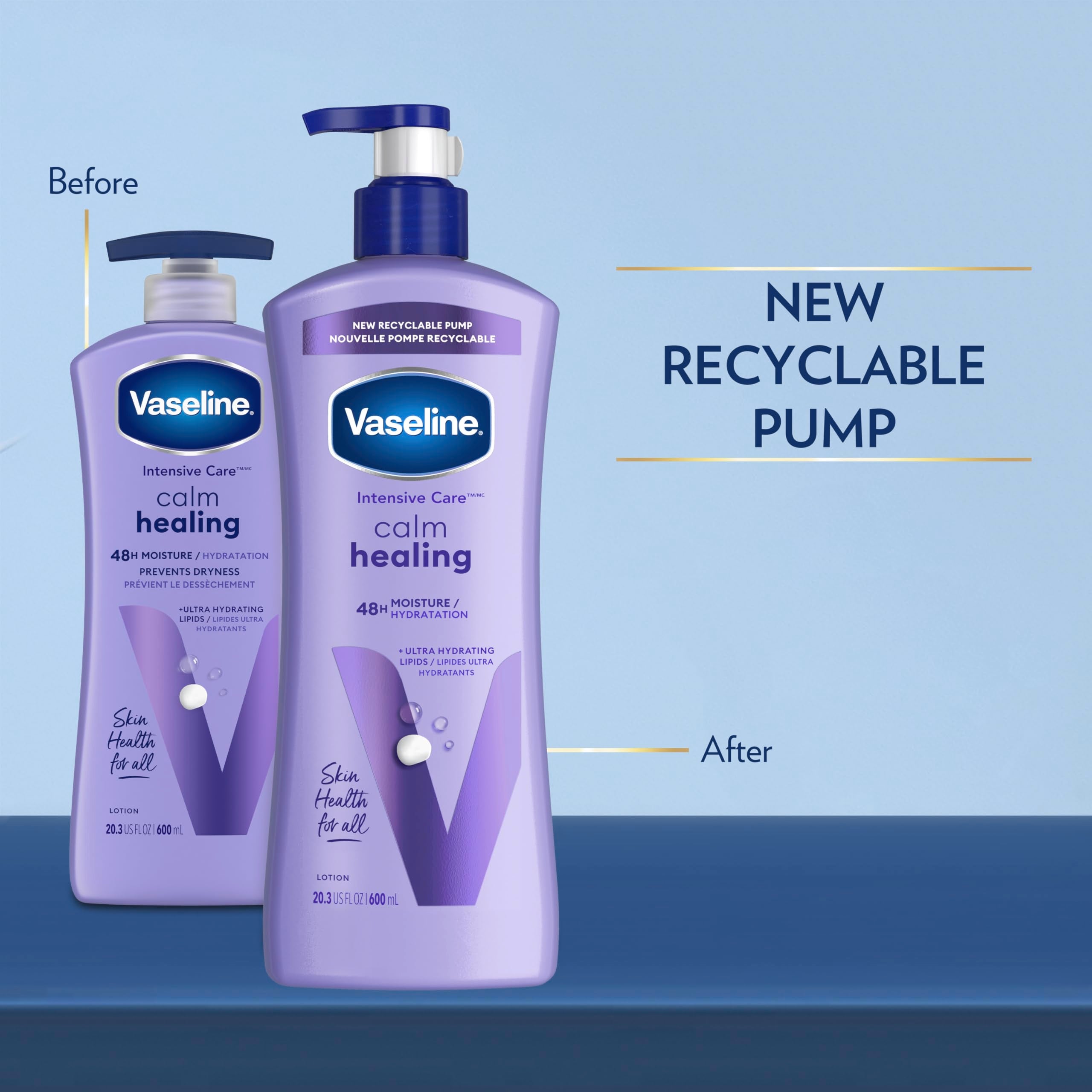 Vaseline Lavanda Extracto: fragancia suave para el cuidado diario.