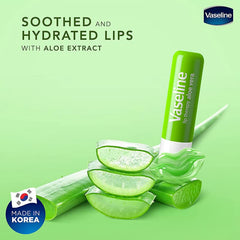 Vaseline Lip Therapy Aloe Care Twin Pack, dos barras visibles para uso diario