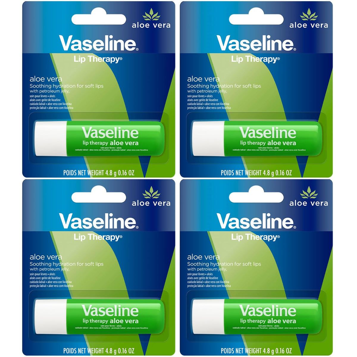 Vaseline Lip Therapy Aloe Fresh bálsamo labial en tubo para labios suaves