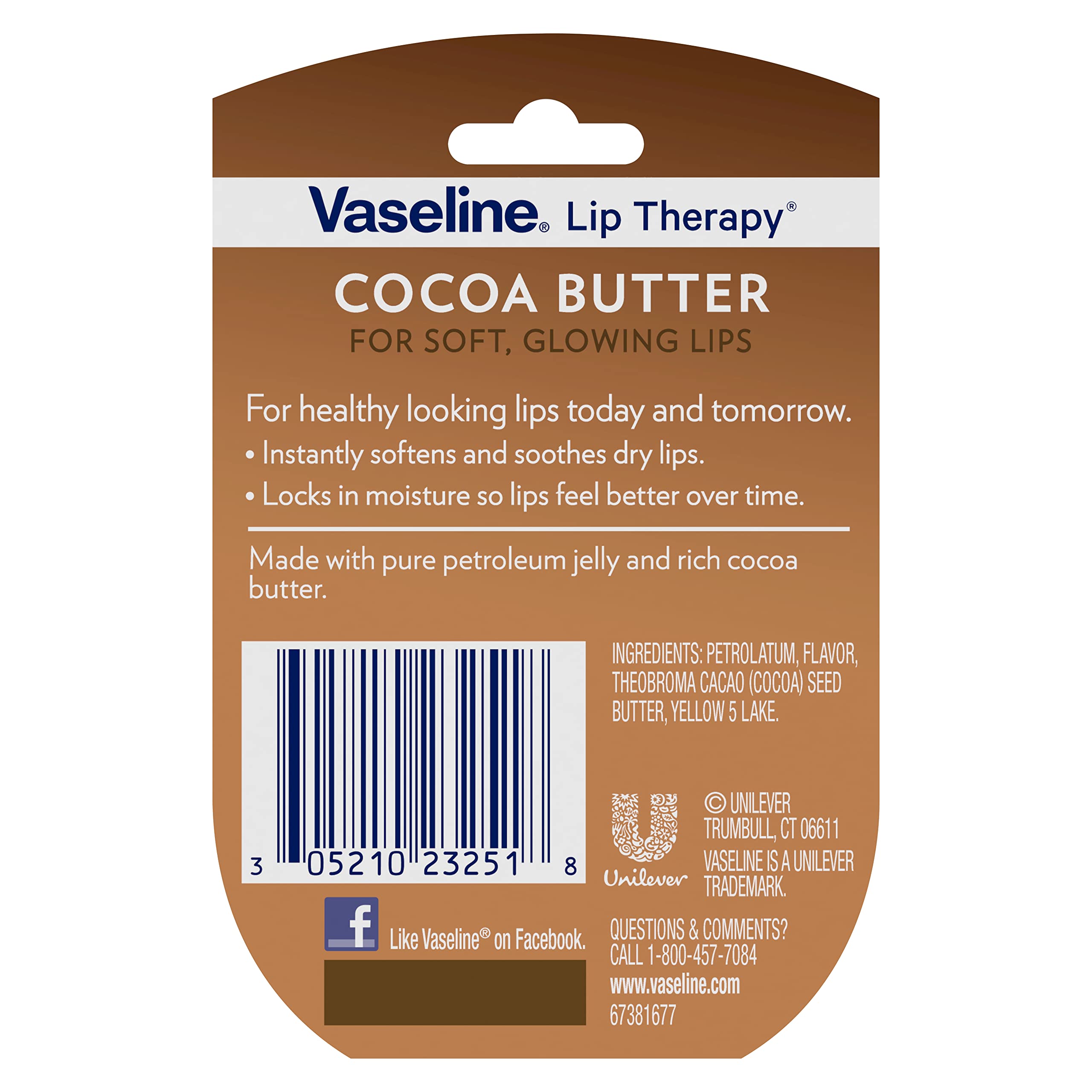 Vaseline Lip Therapy Cocoa Butter mini bálsamo labial en formato compacto para retoques