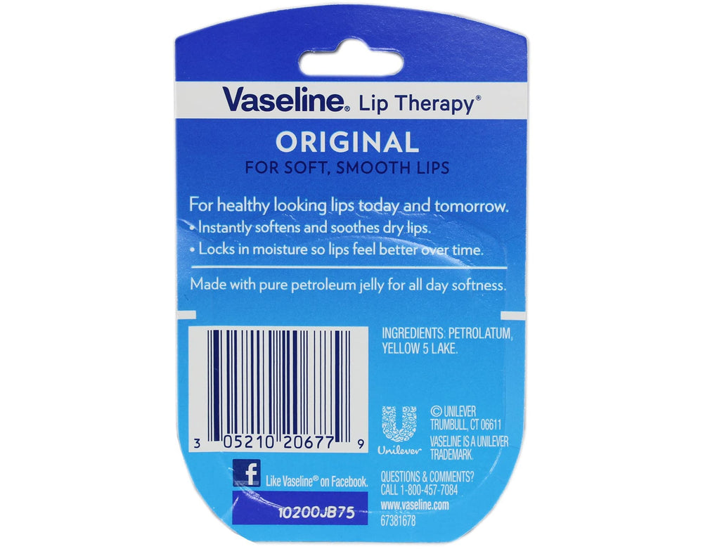 Vaseline Lip Therapy Original Mini: conjunto de 4 barritas para cuidado ligero.