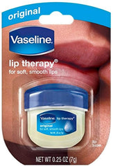 Vaseline Lip Therapy Original Mini: paquete frontal para labios hidratados.