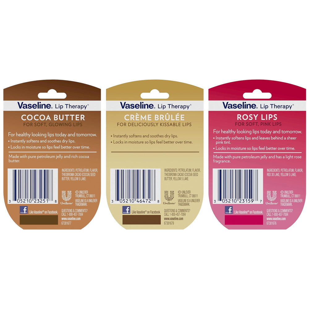 Vaseline Lip Therapy Cocoa Butter, aroma a cacao para labios sedosos.