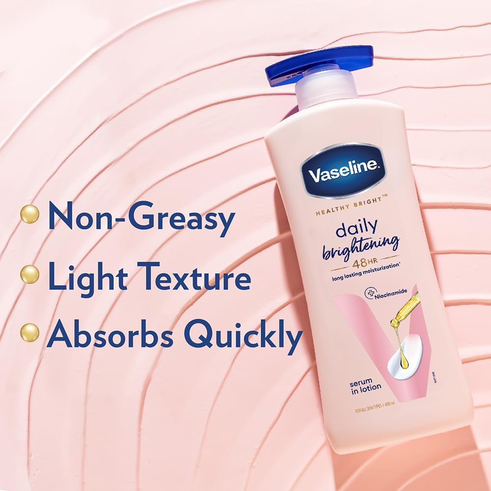 Vaseline loción corporal 400 ml en envase práctico con etiqueta legible
