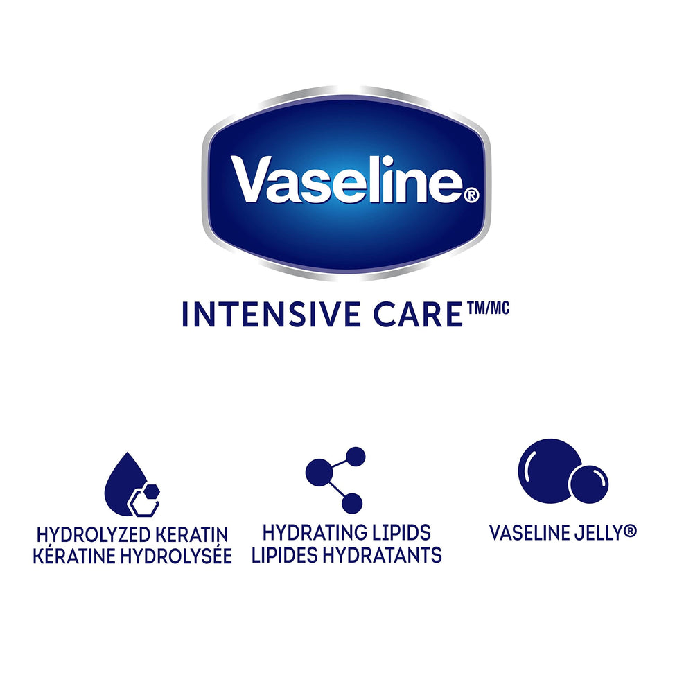 Textura ligera de Vaseline que se absorbe rápido.