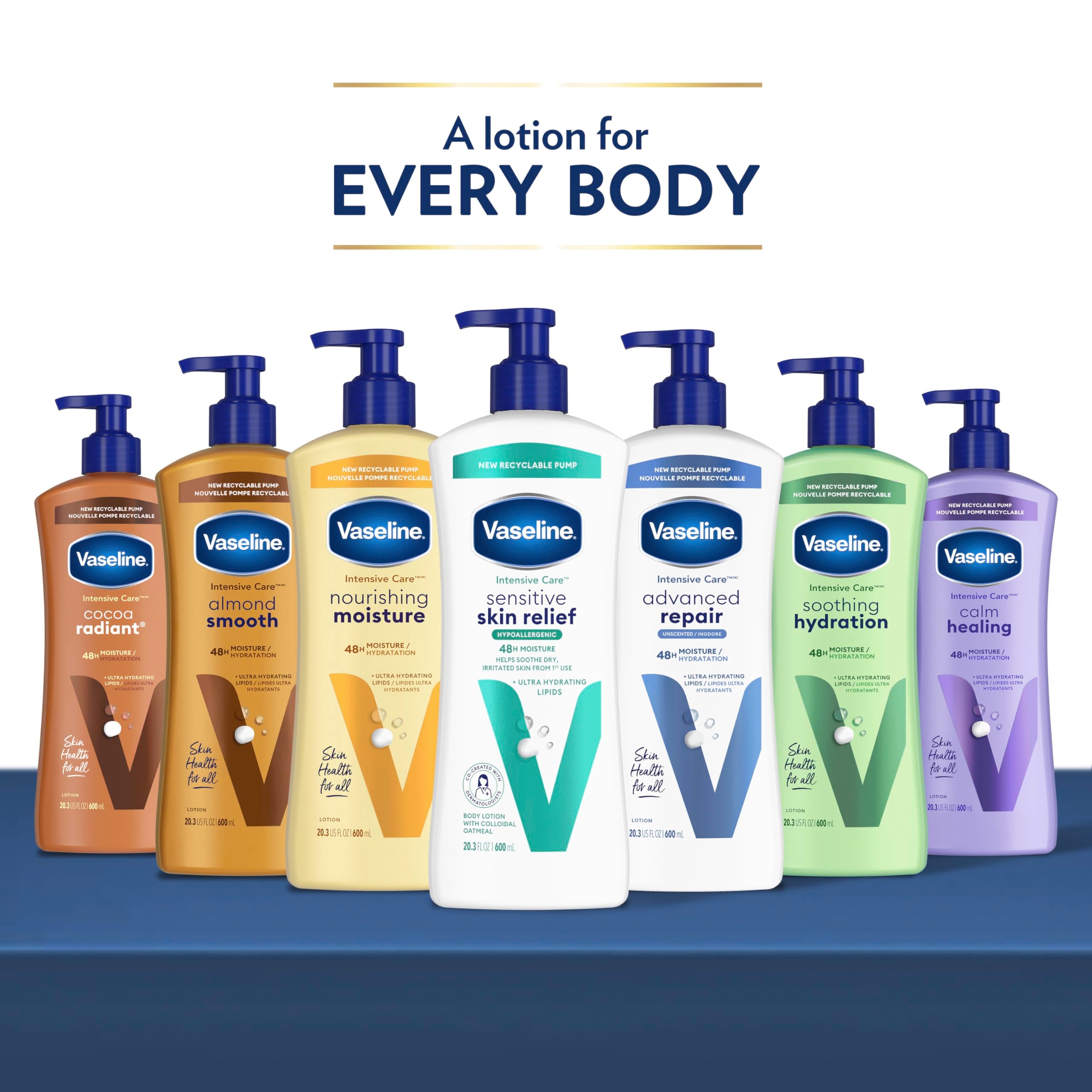 Vaseline Pack 3 frascos: cuidado diario para piel seca.