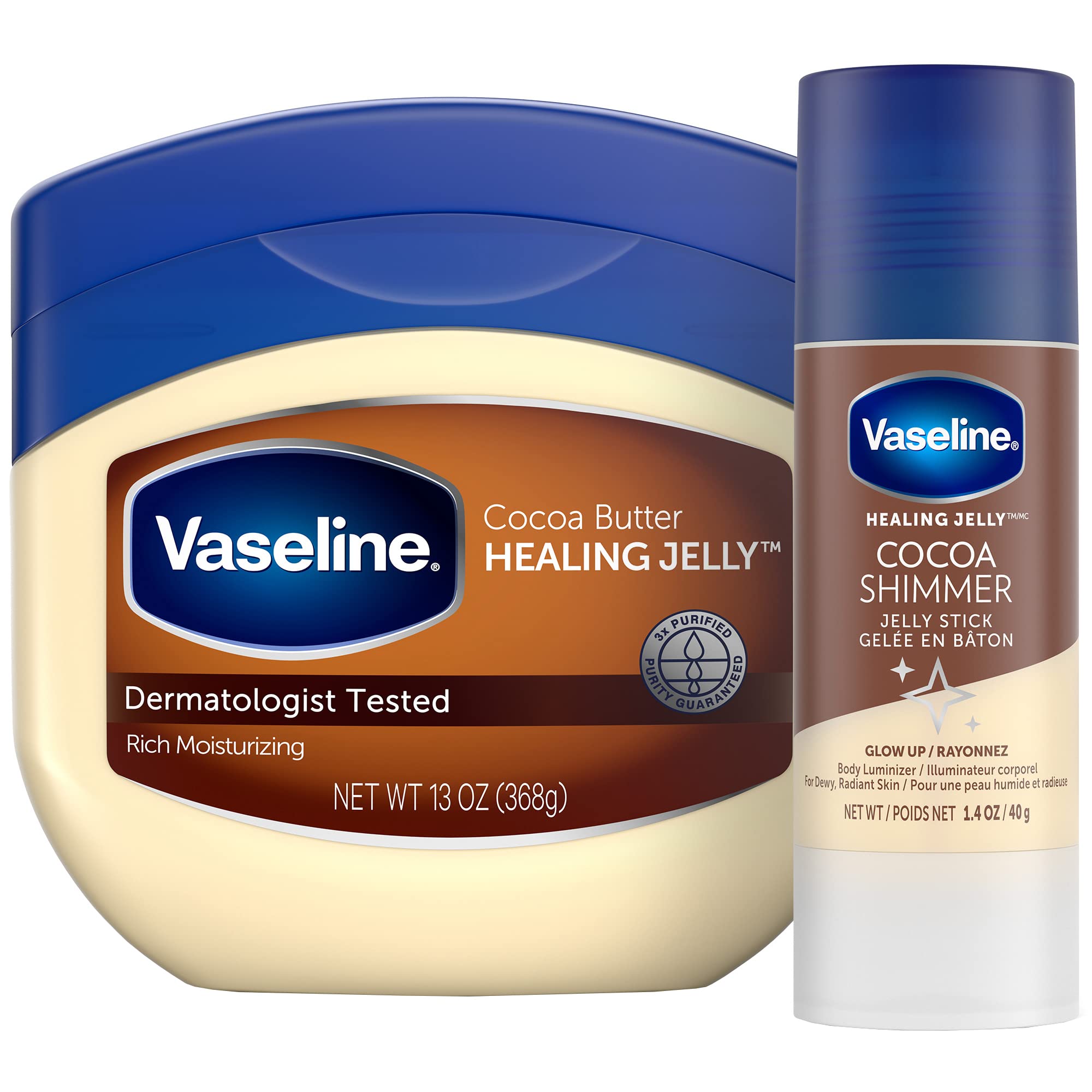 Vaseline: paquete hidratante reparador con cacao para piel seca.