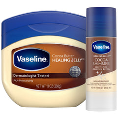 Vaseline: paquete hidratante reparador con cacao para piel seca.
