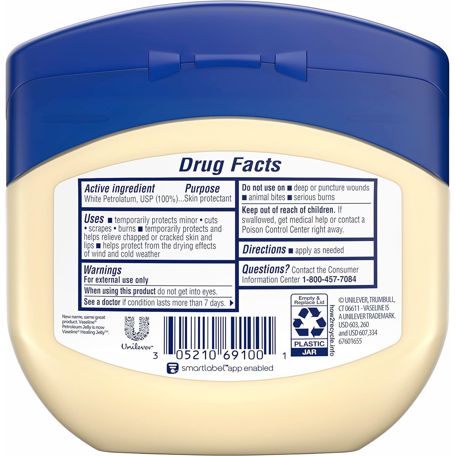 Vaseline Original para aplicación en manos y suavidad de la piel