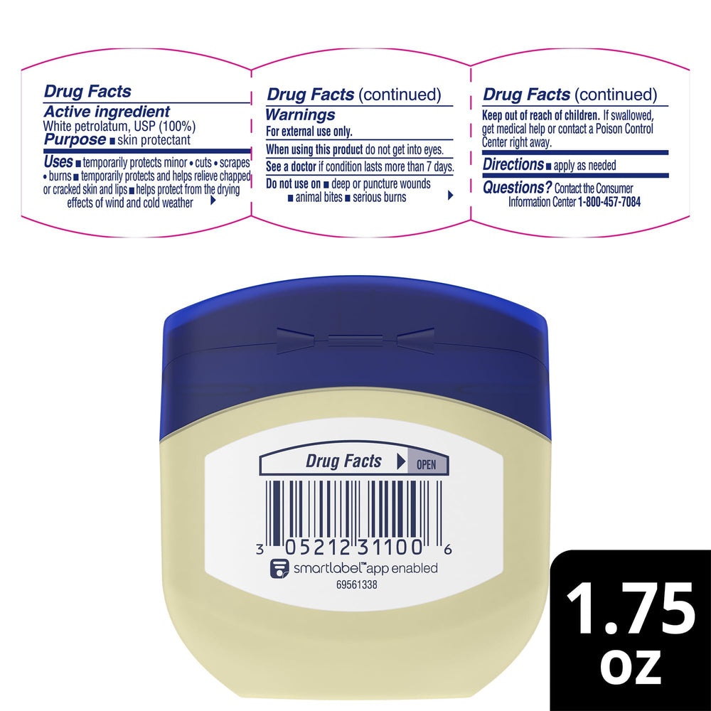 Vaseline Petroleum Jelly paquete de viaje, útil para pequeños rasguños