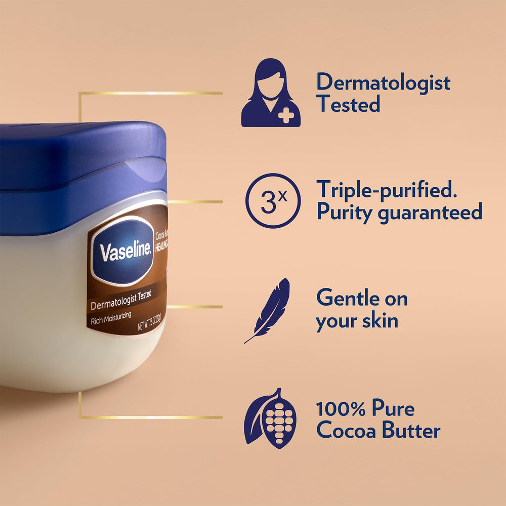 Suaviza codos, rodillas y talones con Vaseline en uso diario.