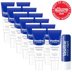 Textura cremosa de Vaseline ayuda a suavizar labios secos y agrietados.