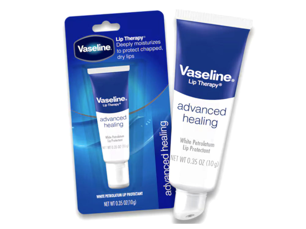 Vaseline Lip Therapy Advanced Formula, paquete de cuatro unidades, opción económica para el cuidado diario.