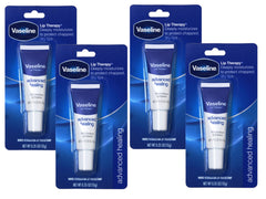 Vaseline Lip Therapy Advanced Formula, paquete frontal, hidratación suave para los labios.