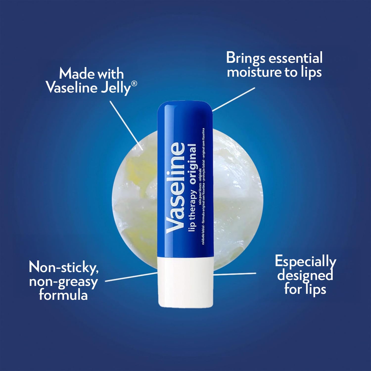 Vaseline Terapia Labial Original, uso diario para labios nutridos