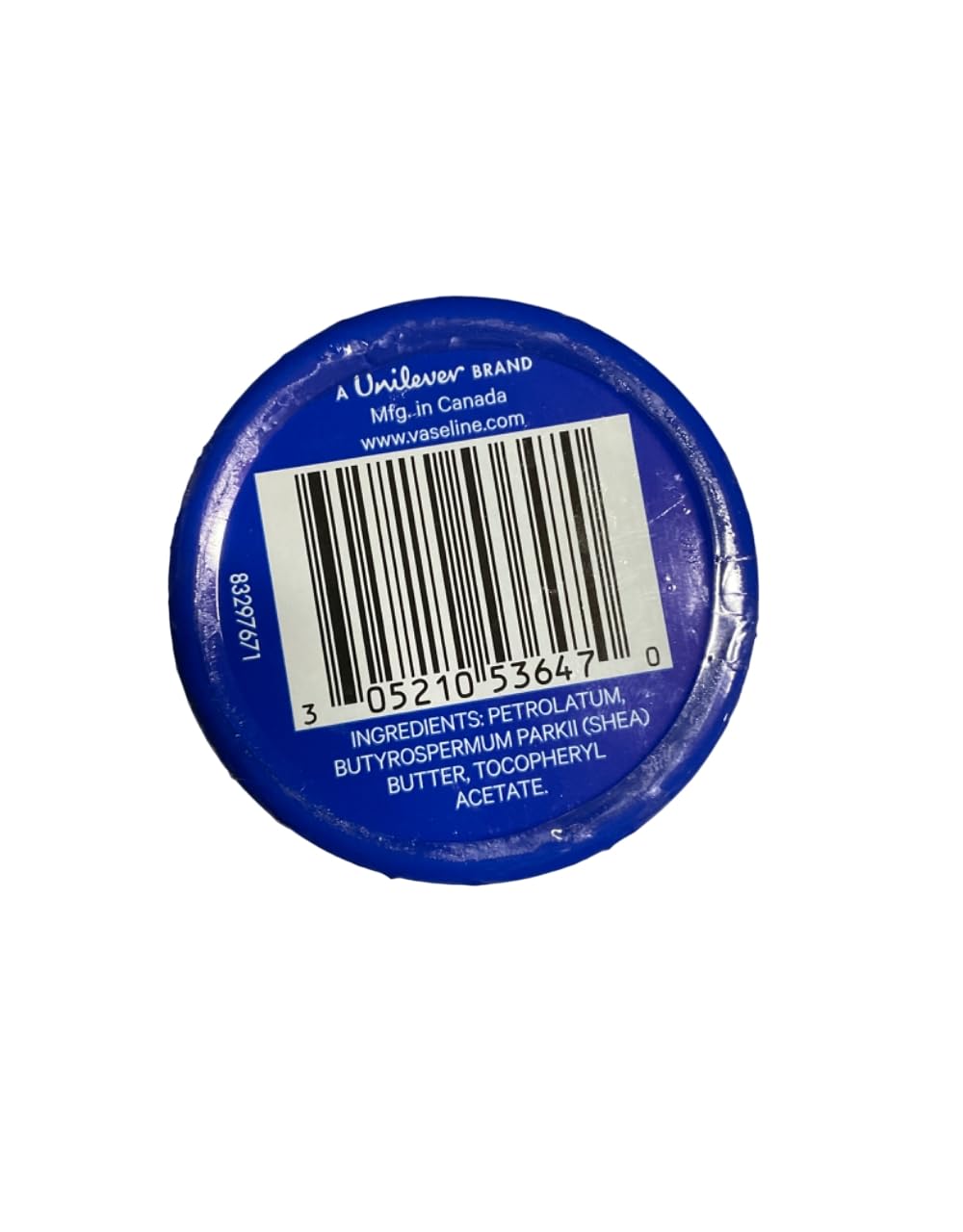 Vaseline Therapy Lip Balm Tin lip gloss closeup, natural shine on lips