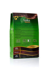 Vatika Naturals Tinte Natural Castaño durante la aplicación, cobertura suave de canas.