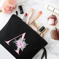 Vavabox bolso de maquillaje A-Z capacidad amplia, guarda cosméticos esenciales