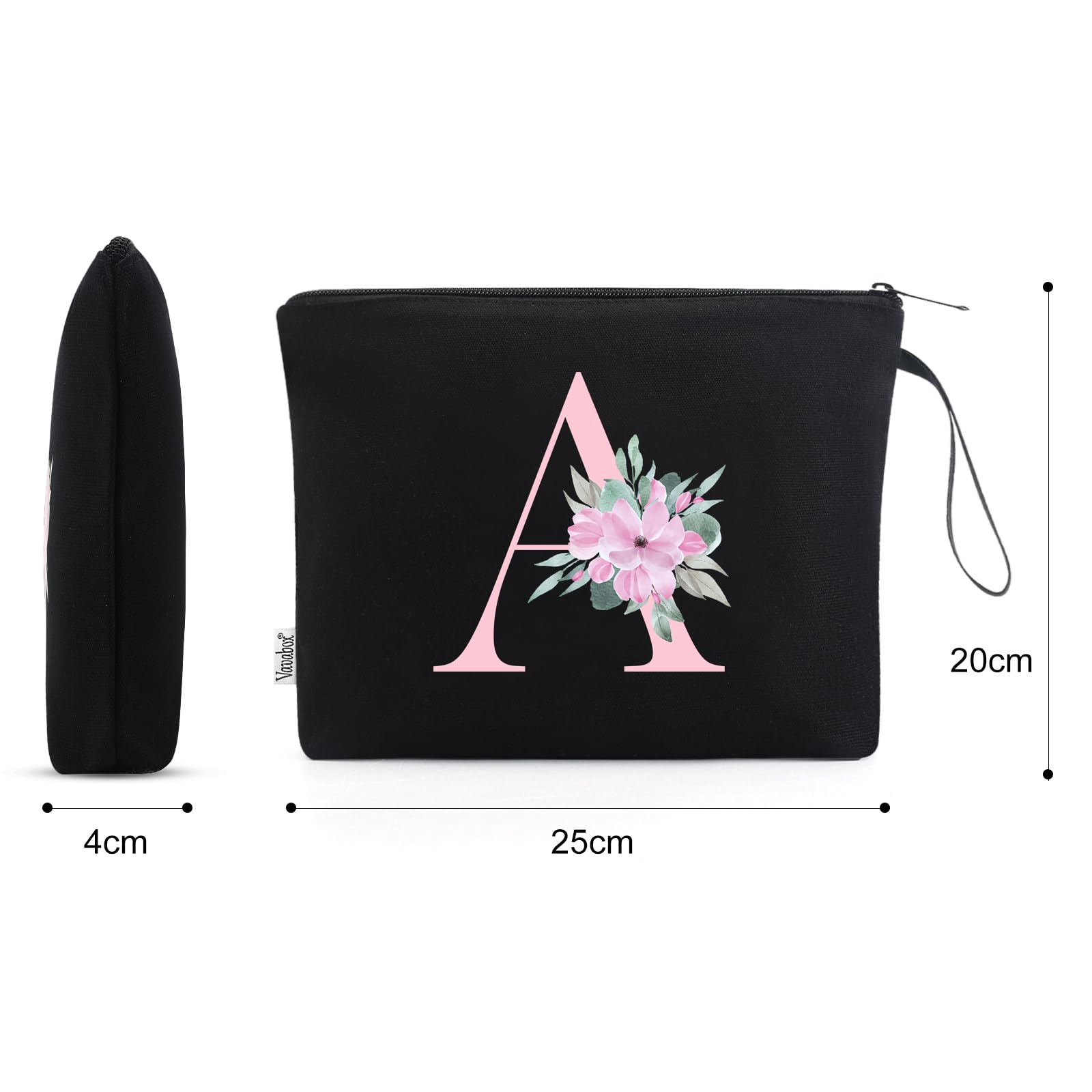 Vavabox bolso de maquillaje A-Z impresión corazón, detalle elegante para regalo