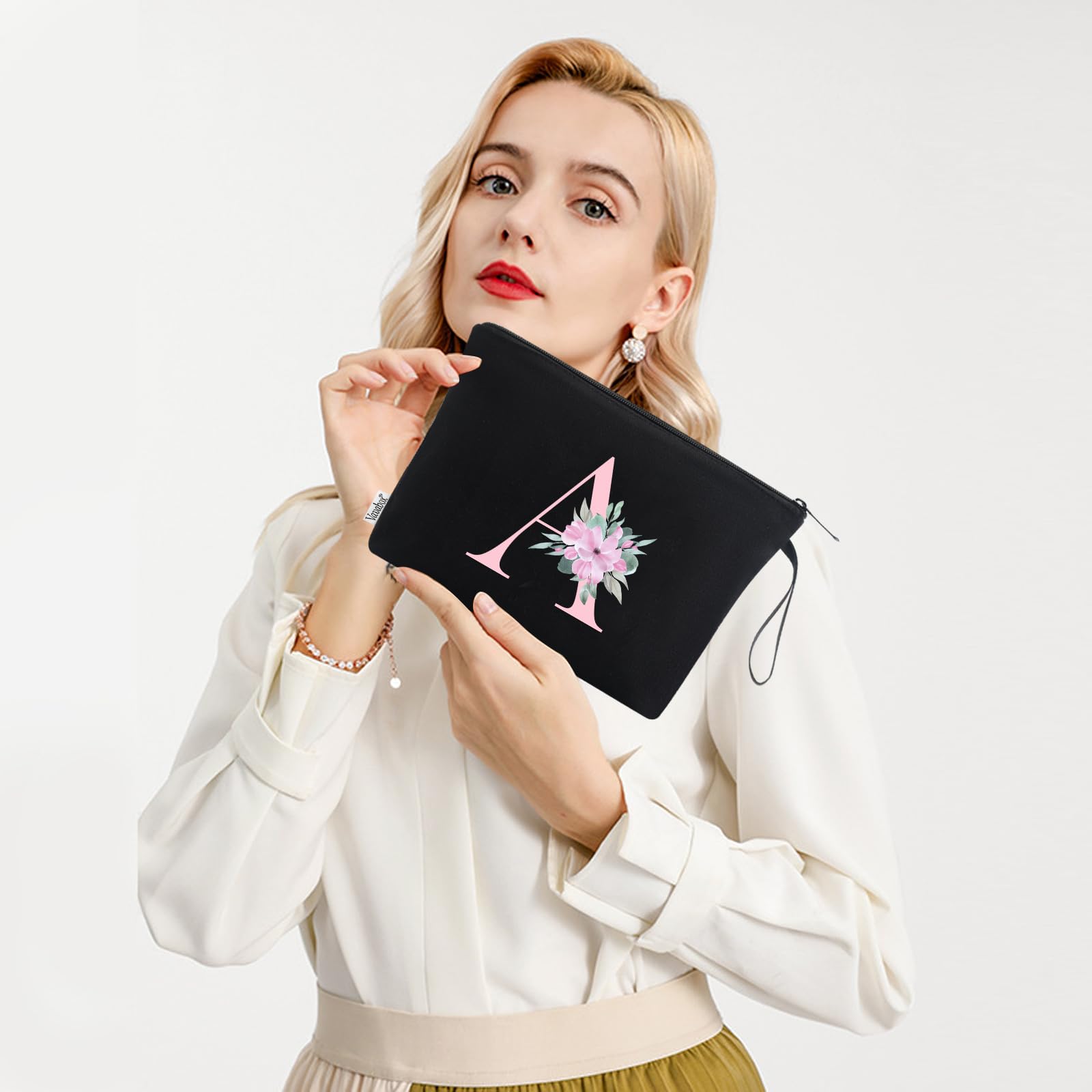 Vavabox bolso de maquillaje A-Z interior espacioso, ideal para viajar