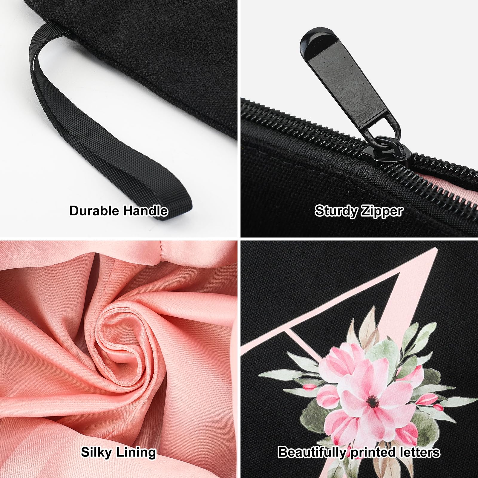 Vavabox bolso de maquillaje A-Z interior forro seda, acabado suave y lujoso