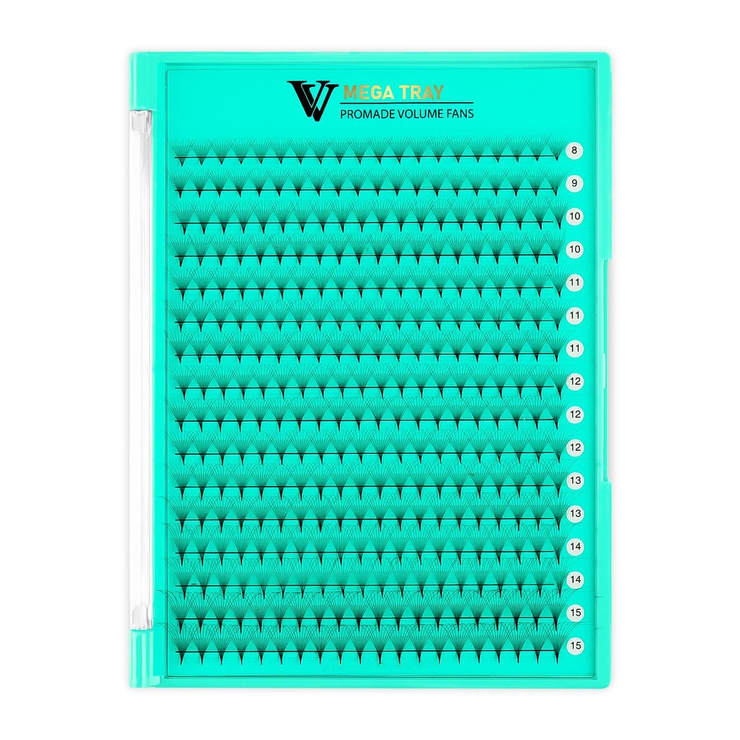 VAVALASH pestañas preconfeccionadas 10D, volumen ligero para estilos clásicos.